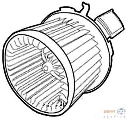 8EW351039241 HELLA motor de ventilador de forno (de aquecedor de salão)