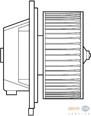 Motor de ventilador de forno (de aquecedor de salão) para Fiat Punto (176)