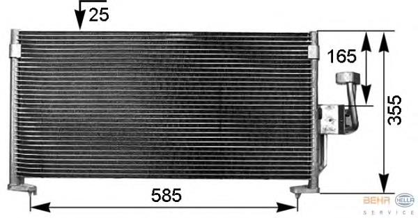 8FC351038471 HELLA radiador de aparelho de ar condicionado