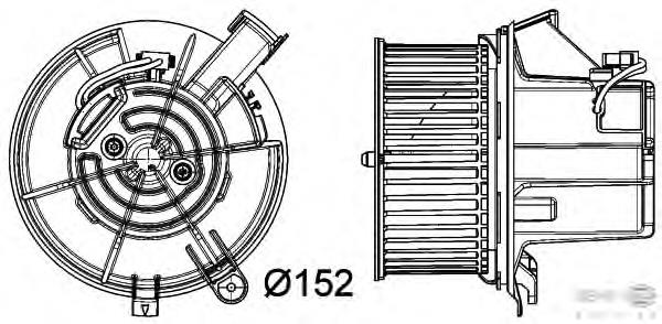 Motor de ventilador de forno (de aquecedor de salão) para Mercedes GLK (X204)