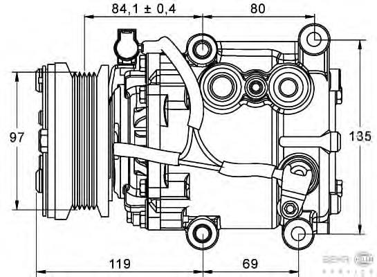 Compressor de aparelho de ar condicionado para Ford Mondeo (B4Y)