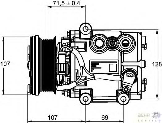 Compressor de aparelho de ar condicionado para Ford Fiesta 