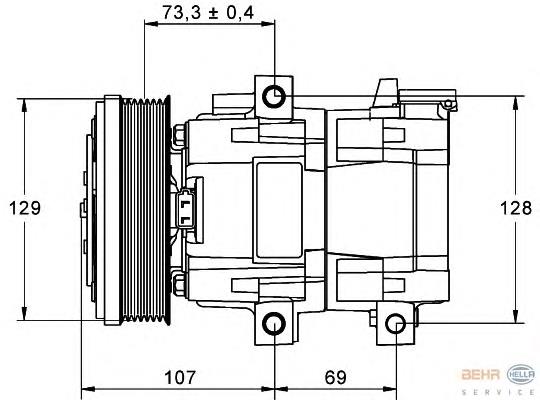 F7LH19497BA Ford compressor de aparelho de ar condicionado