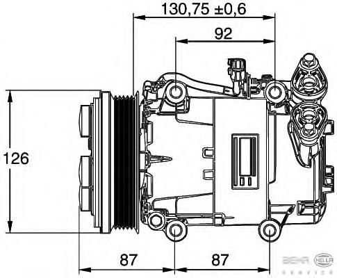 Compressor de aparelho de ar condicionado para Mazda 3 (BK12)
