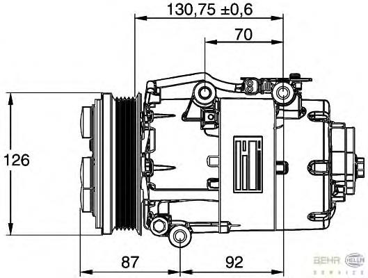 8FK351113941 HELLA compressor de aparelho de ar condicionado