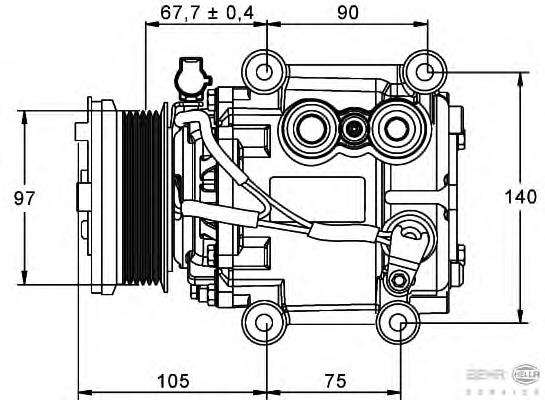 Compressor de aparelho de ar condicionado para Jaguar S-type (CCX)