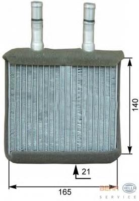 8FH351313791 HELLA radiador de forno (de aquecedor)