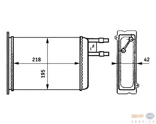 8FH351313371 HELLA radiador de forno (de aquecedor)
