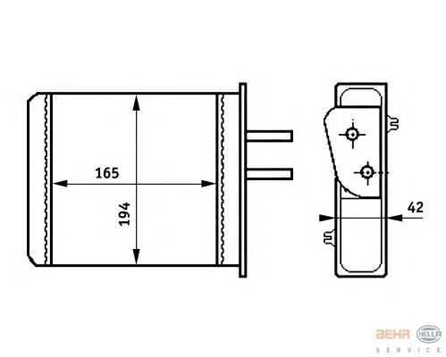 Radiador de forno (de aquecedor) para Fiat Punto (176)