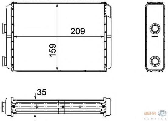 8FH351308-251 HELLA radiador de forno (de aquecedor)