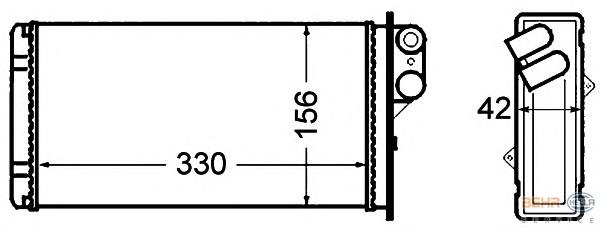 078188 Sampa Otomotiv‏ radiador de forno (de aquecedor)