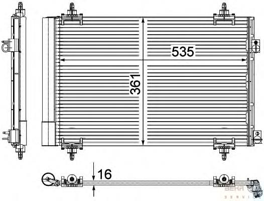 707M57 Jdeus radiador de aparelho de ar condicionado