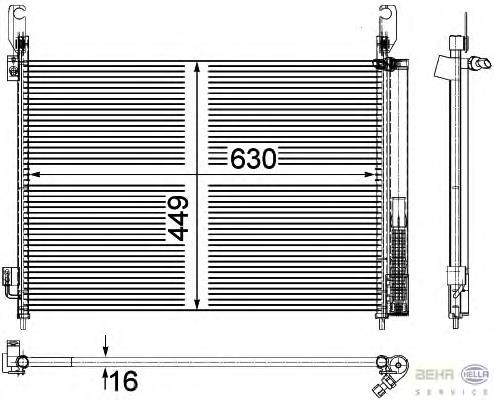 8FC351309361 HELLA radiador de aparelho de ar condicionado