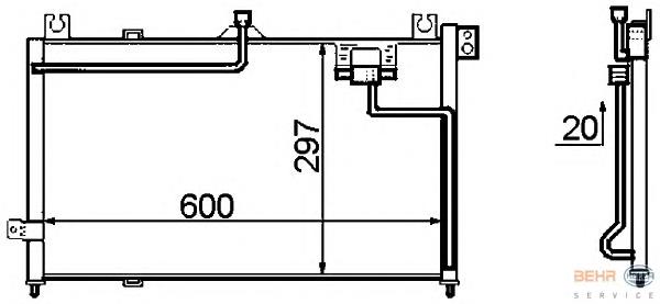 8FC351306121 HELLA radiador de aparelho de ar condicionado