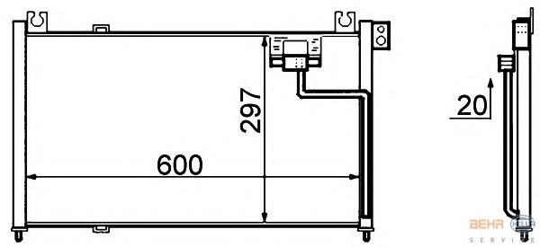 8FC351306141 HELLA radiador de aparelho de ar condicionado