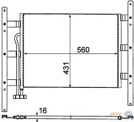 Radiador de aparelho de ar condicionado 94682 Nissens