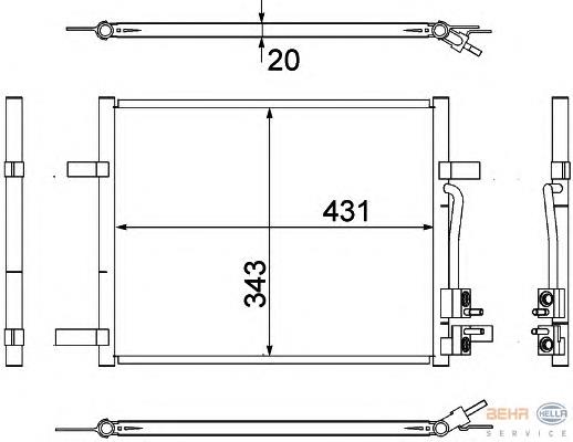 1061251 Ford radiador de aparelho de ar condicionado