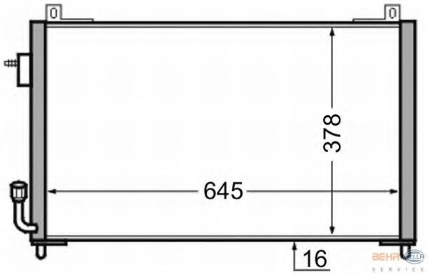 8FC351306471 HELLA radiador de aparelho de ar condicionado