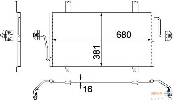 6041K8C1 Polcar radiador de aparelho de ar condicionado