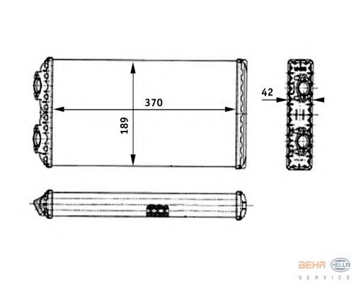 Купить 8FH351312441 HELLA Радиатор печки