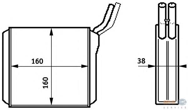 8FH351313261 HELLA radiador de forno (de aquecedor)