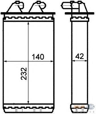 Радиатор печки 8FH351313201 HELLA