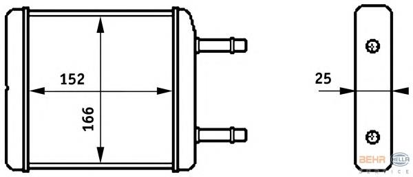 Radiador de forno (de aquecedor) para Daewoo Matiz (KLYA)