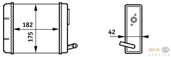 Радиатор печки 8FH351313211 HELLA