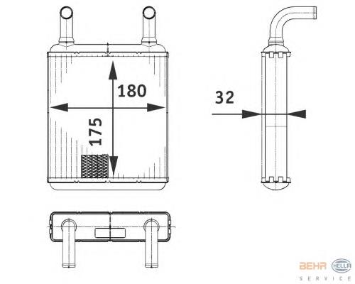 Radiador traseiro de forno (de aquecedor) para Mercedes Viano (W639)
