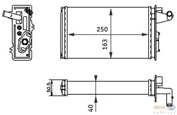 7754049 Fiat/Alfa/Lancia radiador de forno (de aquecedor)