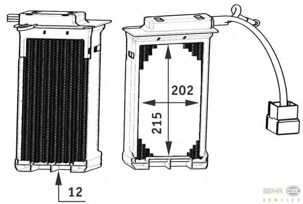 8FH351311251 HELLA aquecedor elétrico de ar do sistema de calefacção de salão