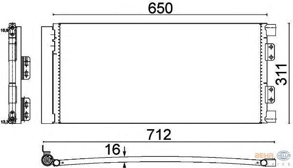 Радиатор кондиционера 8FC351310661 HELLA