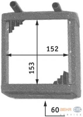 8FH351311381 HELLA radiador de forno (de aquecedor)