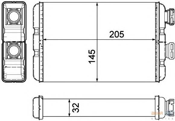 6006210 VAN Wezel radiador de forno (de aquecedor)