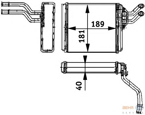 Radiador de forno (de aquecedor) para Volvo 460 (464)