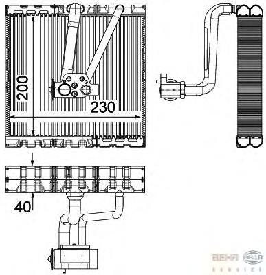 Vaporizador de aparelho de ar condicionado para Skoda Fabia (5J5, 545)