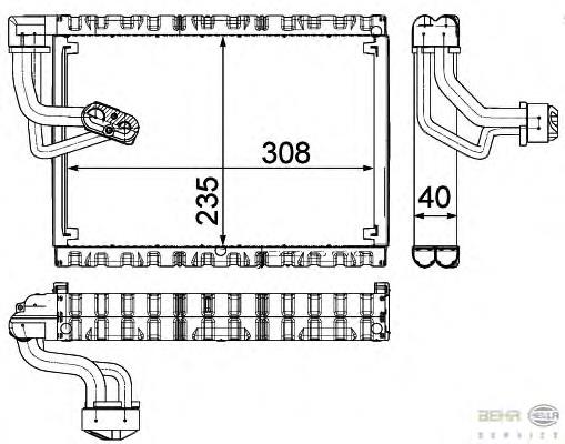 8K2898191A VAG vaporizador de aparelho de ar condicionado