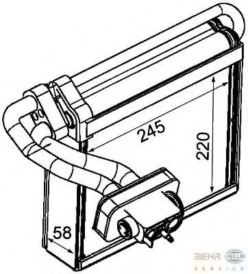 8FV351331231 HELLA vaporizador de aparelho de ar condicionado