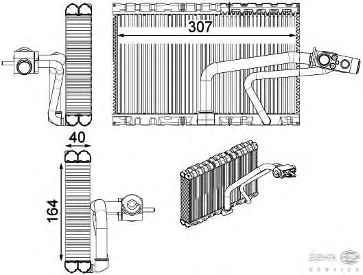 4638300700 Mercedes vaporizador de aparelho de ar condicionado