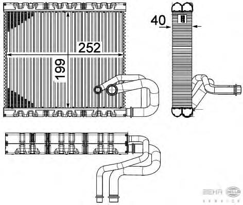 Vaporizador de aparelho de ar condicionado para Mercedes Sprinter (906)