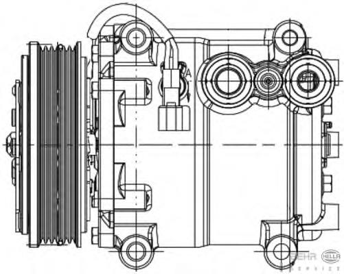 8FK351334341 HELLA compressor de aparelho de ar condicionado