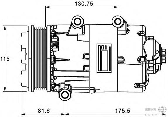 Compressor de aparelho de ar condicionado para Ford Galaxy (WA6)
