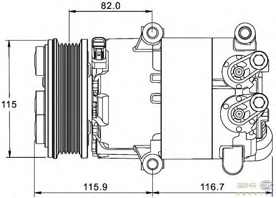 1858666 Ford compressor de aparelho de ar condicionado