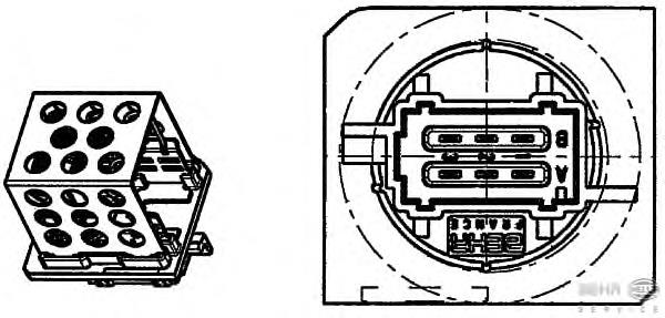 6450EN Peugeot/Citroen resistor (resistência de ventilador de forno (de aquecedor de salão))