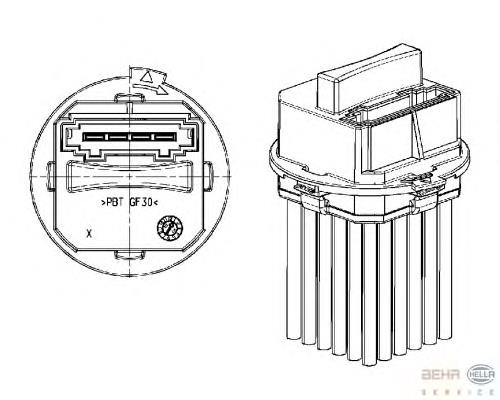ABR 21 000P Mahle Original resistor (resistência de ventilador de forno (de aquecedor de salão))