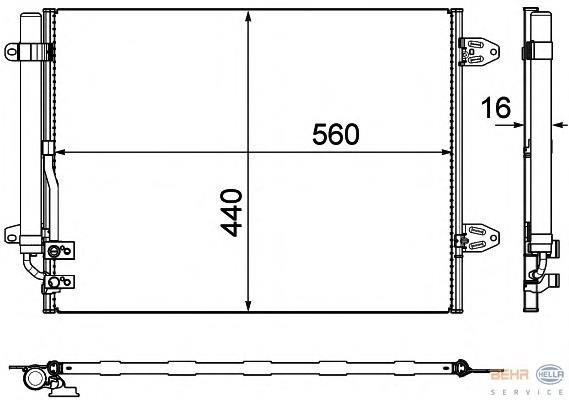 8FC351319421 HELLA radiador de aparelho de ar condicionado