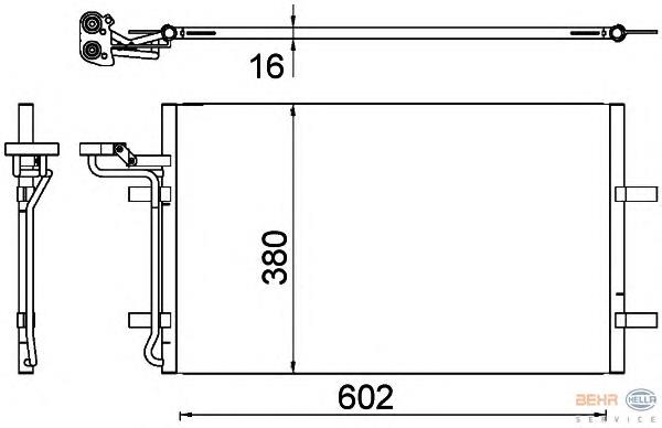 8FC351319301 HELLA radiador de aparelho de ar condicionado