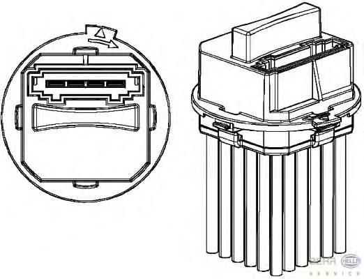 Resistor (resistência) de ventilador de forno (de aquecedor de salão) para Volkswagen Crafter (2E)