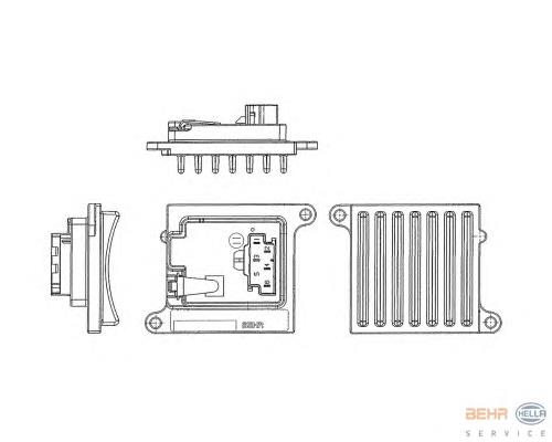 Resistor (resistência) de ventilador de forno (de aquecedor de salão) para Mercedes S (W221)