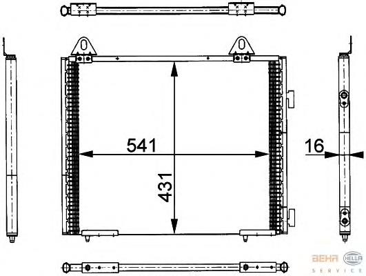 8FC351317741 HELLA radiador de aparelho de ar condicionado